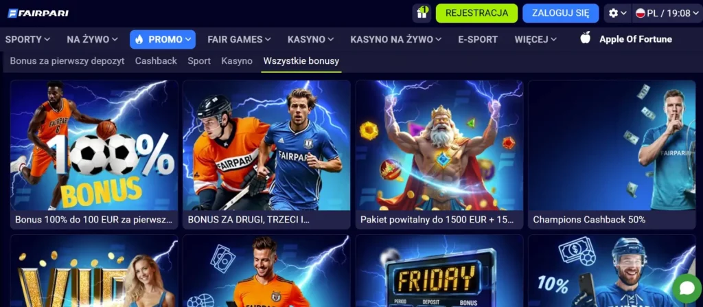 Bonusy i promocje FairPari