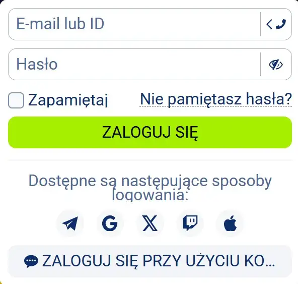 Logowanie do FairPari