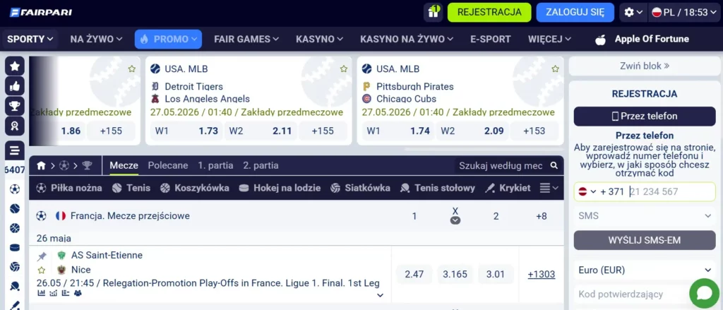Zakłady live online